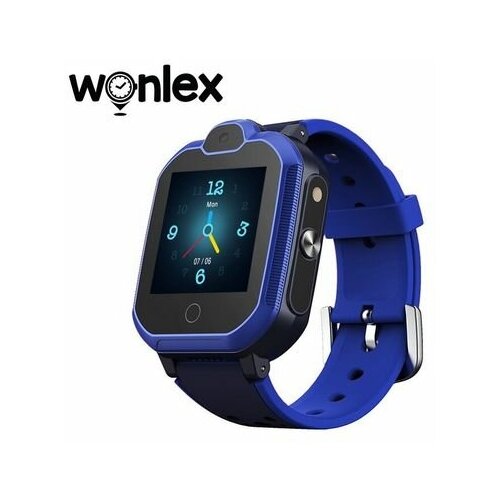 Детские умные часы Smart Baby Watch Wonlex KT30 GPS, WiFi, камера, 4G голубые (водонепроницаемые)