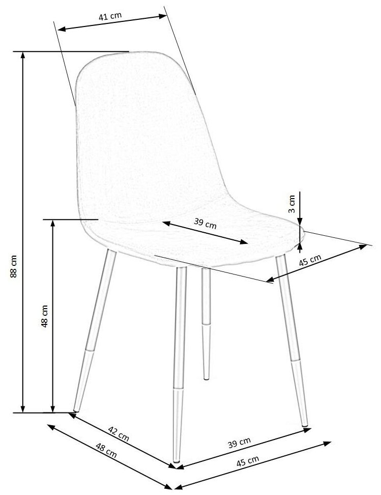 Стул HALMAR K379, серый