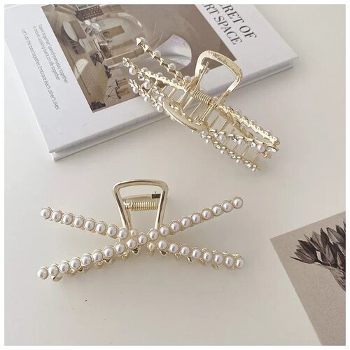 Заколка для волос Заколка-краб для волос с жемчугом