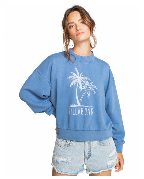 Женский Свитшот Billabong Dos Palms, Цвет синий, Размер S