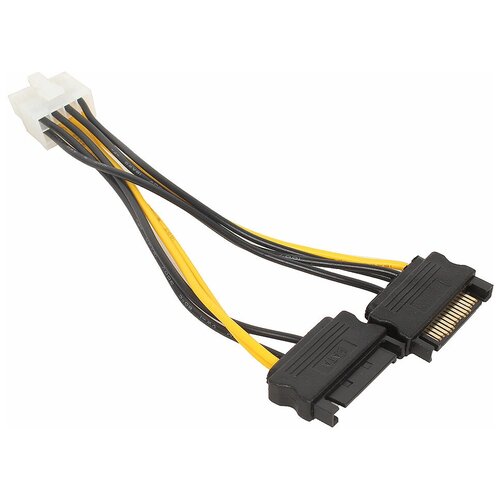переходник 8pin разветвитель для питания 8 шт Разветвитель питания Cablexpert CC-PSU-83, 2xSATA->PCI-Express 8pin, для подключения в/к PCI-Е (8pin) к б/п ATX