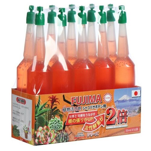 Удобрение Японское FUJIMA для кактусов и суккулентов, оранжевый, 35 мл, 10 шт (набор)./В упаковке шт: 1