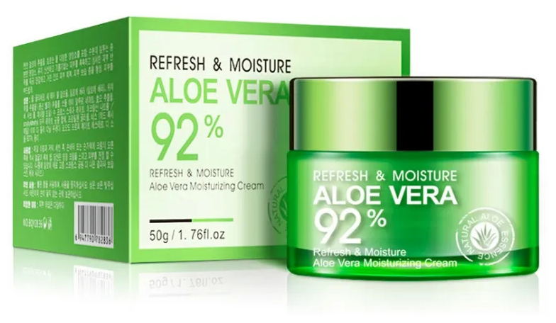 Освежающий и увлажняющий крем-гель для лица и шеи Aloe Vera, 50 гр. / с экстрактом алоэ вера