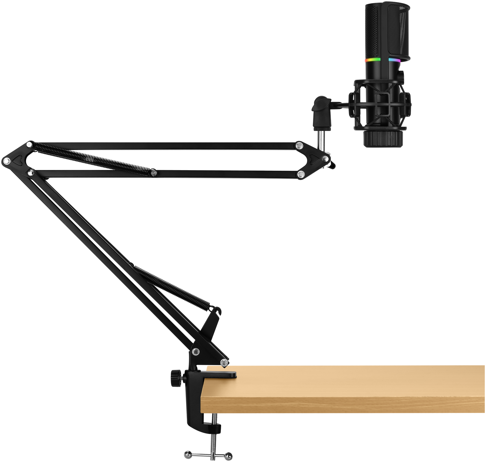 Микрофон с кронштейном Streamplify MIC ARM [MIC-48-RGB-MA-BK]