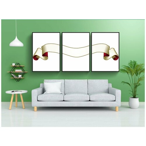 фото Набор модулных постеров для интерьера "знамя, лента, знак" 60x90 см. в тубусе, без рамки lotsprints