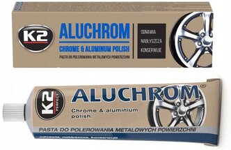 Паста для полировки метала хрома K2 Aluchrom 120гр + Подарок микрофибра