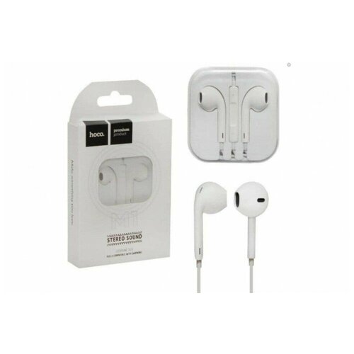 Наушники с микрофоном Hoco M1 12м белые 69000₽