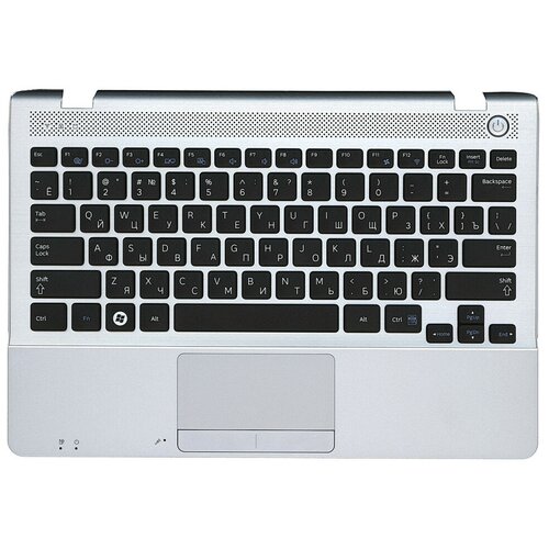 Клавиатура для ноутбука Samsung NP300U1A NP305U1A 300U1A 305U1A черная топ-панель серебристая 3738₽
