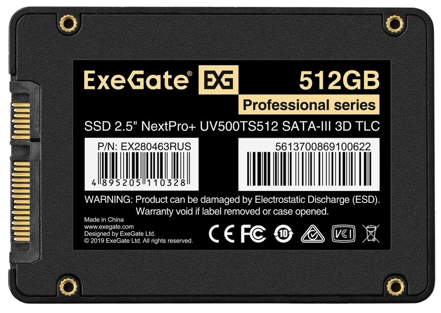 Накопитель SSD ExeGate UV500NextPro+ 512Gb (EX280463RUS) - фото №3