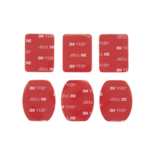 Набор пластин двустороннего скотча 3М для клеящихся платформ GoPro (6 шт.) защелка плоская buckle для платформ gopro красного цвета