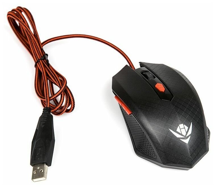Мышь Nakatomi Gaming MOG-08U черная USB проводная игровая 6 кн колесо прокрутки