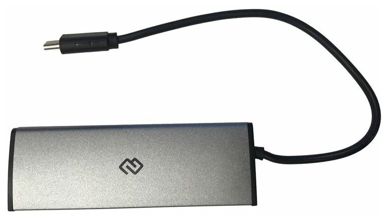 Разветвитель USB Type-C Digma HUB-4U2.0-UC-DS 4 x USB 2.0 серый