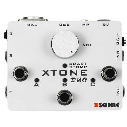 XSONIC XTONE Duo гитарный USB-аудиоинтерфейс с ножным контроллером, 2 входа, поддержка iOS, Windows, Mac, Android