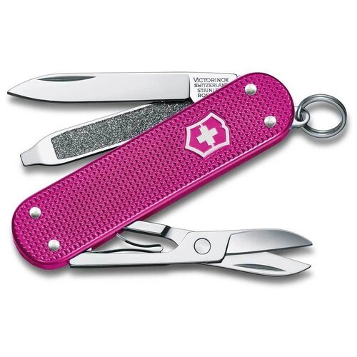 Коробка VICTORINOX Нож-брелок Victorinox Classic SD Alox Colors, 58 мм, 5 функций, Electric Lavender flamingo party мультитул брелок victorinox classic sd colors falling snow