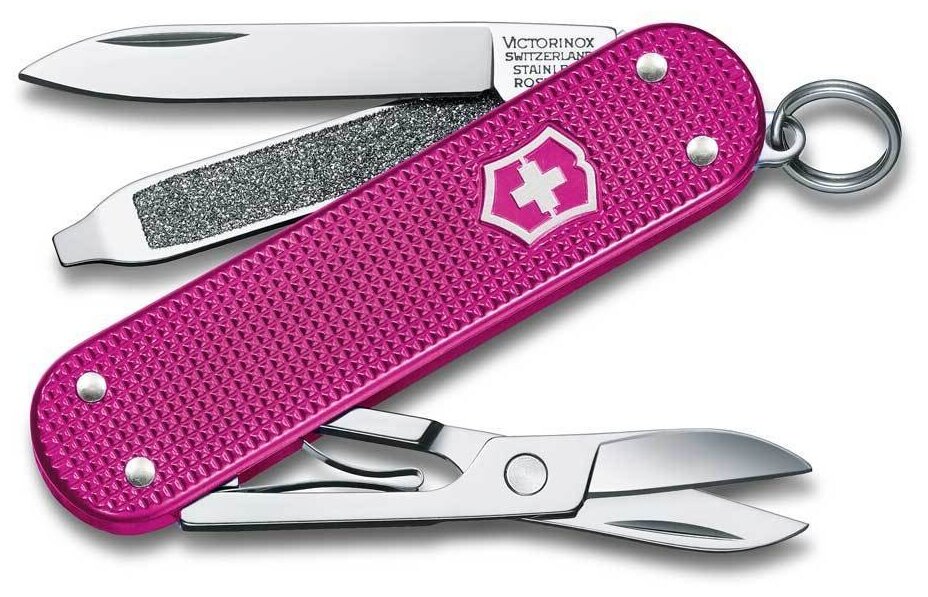 Нож-брелок Victorinox Classic SD Alox Colors Flamingo Party 58 мм 0.6221.251G