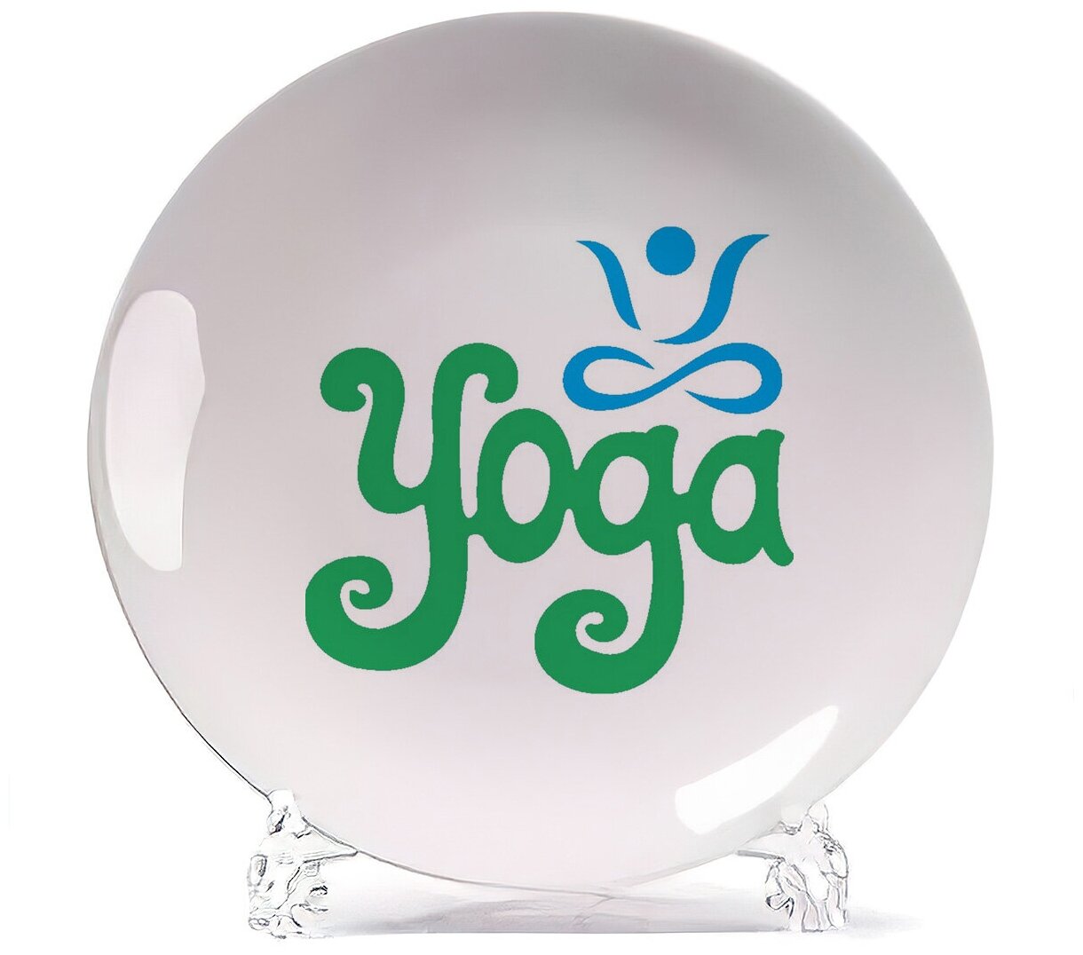 Тарелка CoolPodarok Йога. yoga