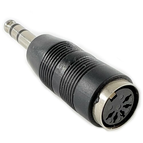 Переходник 6.35мм штекер стерео - DIN 5 pin гнездо пластик