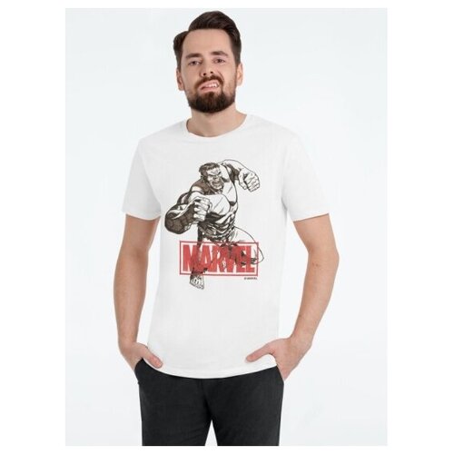 фото Футболка marvel "hulk sketch" мужская, цвет белый, размер xl