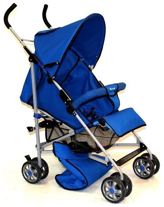фото Коляска трость Stiony WARRIER BLUE с чехлом