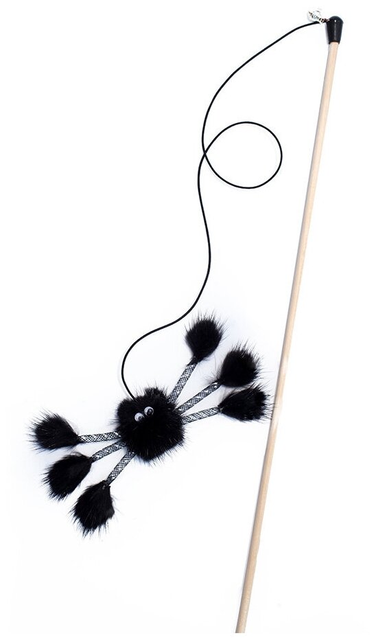 Tappi дразнилка "Флинк", паук из натурального меха норки на веревке - фотография № 2