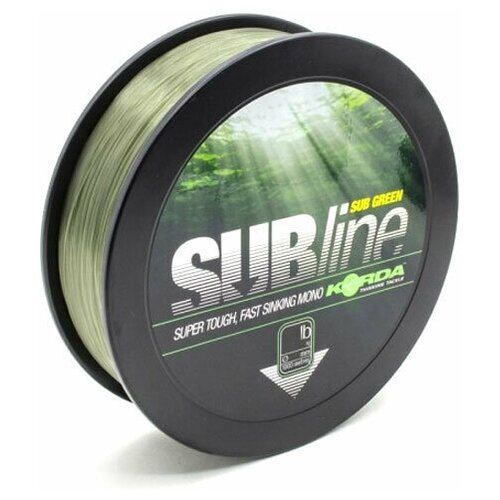 Леска Korda Subline Green 0,43мм леска карповая korda subline tapered mainline 0 33 0 50 mm 300m конусная