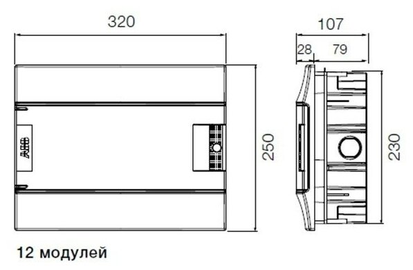 Бокс СП ABB Mistral41 12М непрозр. дверь (c клемм), 1SLM004101A1103 - фотография № 7