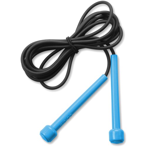 Скакалка для фитнеса / Скакалка спортивная / Скакалка INDIGO (шнур ПВХ) регулируемая длина 2,85м голубой скакалка indigo стальной шнур в оплетке неопреновые ручки