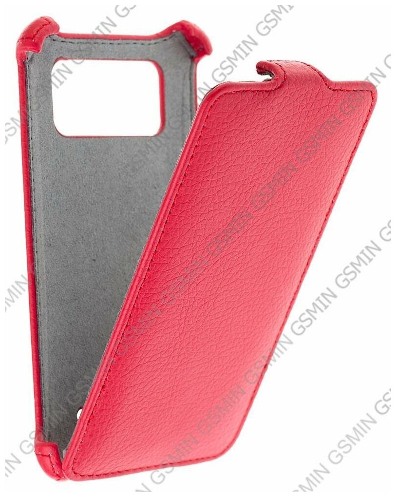 Кожаный чехол для HTC Desire 400 Armor Case (Красный)