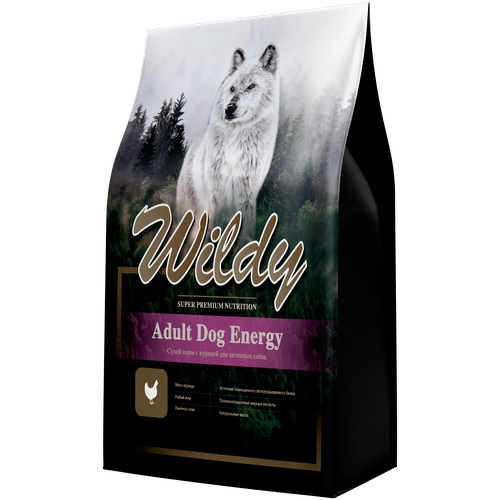 WILDY ADULT DOG ENERGY для активных взрослых собак всех пород с курицей (3 кг)