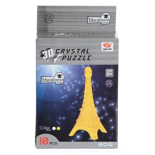 3D пазл Shantou 10 деталей, Эйфелева башня, коробка, 18х11х4 см (Г71359)