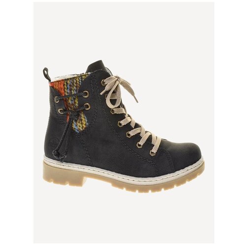 фото Ботинки rieker, размер 37, черный