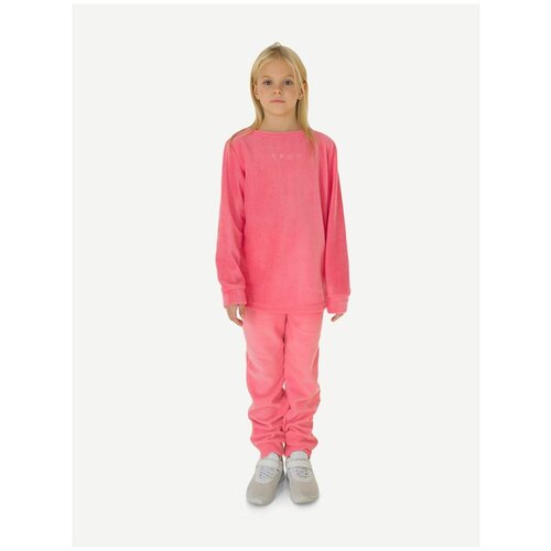 Розовый флисовый костюм «просто» детский на 10 лет (140 см)