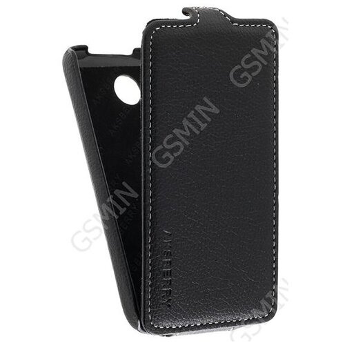 Кожаный чехол для Lenovo A390 Aksberry Protective Flip Case (Черный) кожаный чехол для nokia xl dual sim aksberry protective flip case белый