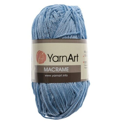 Пряжа YarnArt Macrame 90 г, 130 м 100% полиэстер 133 ГОЛубой, 6 шт