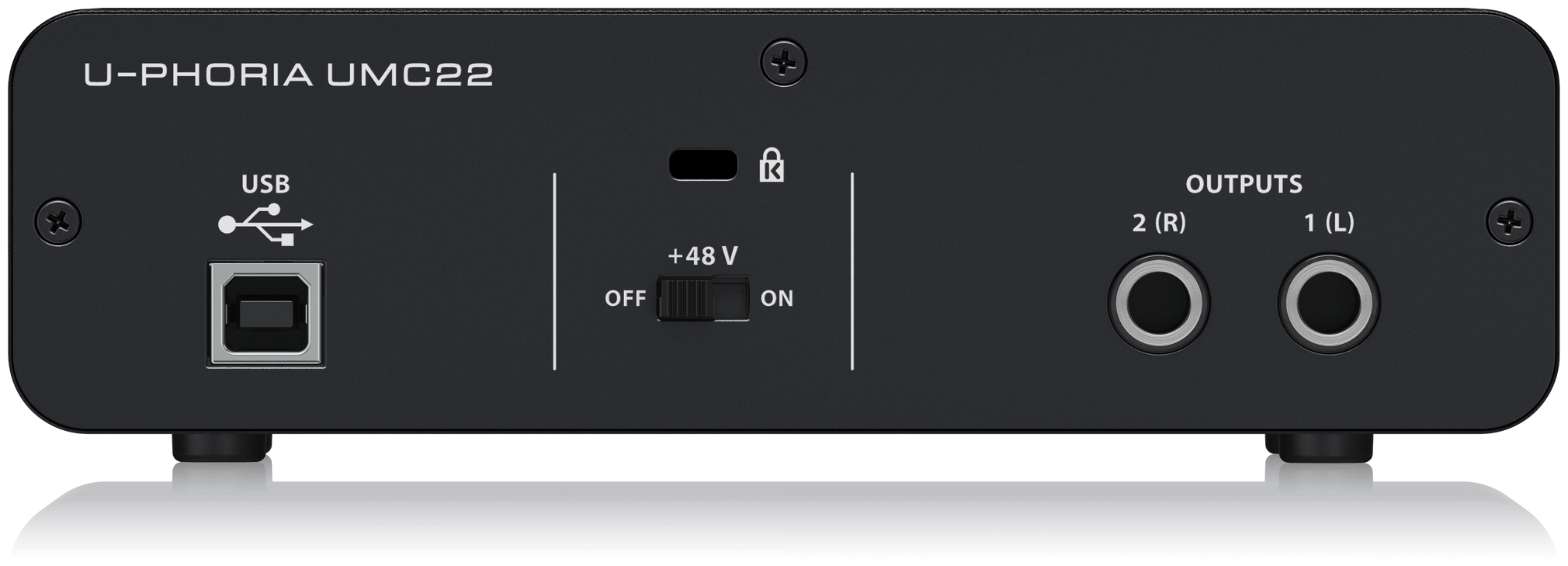 Аудиоинтерфейс Behringer UMC22 внешний USB для записи и воспроизведения звука на компьютере (PC / MAC)