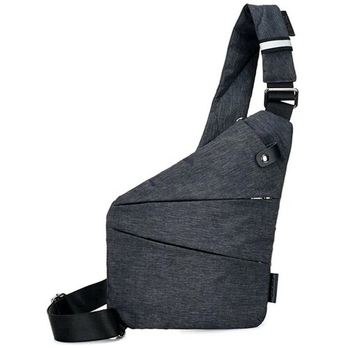 Сумка  кросс-боди Snoburg повседневная, текстиль, внутренний карман, черный