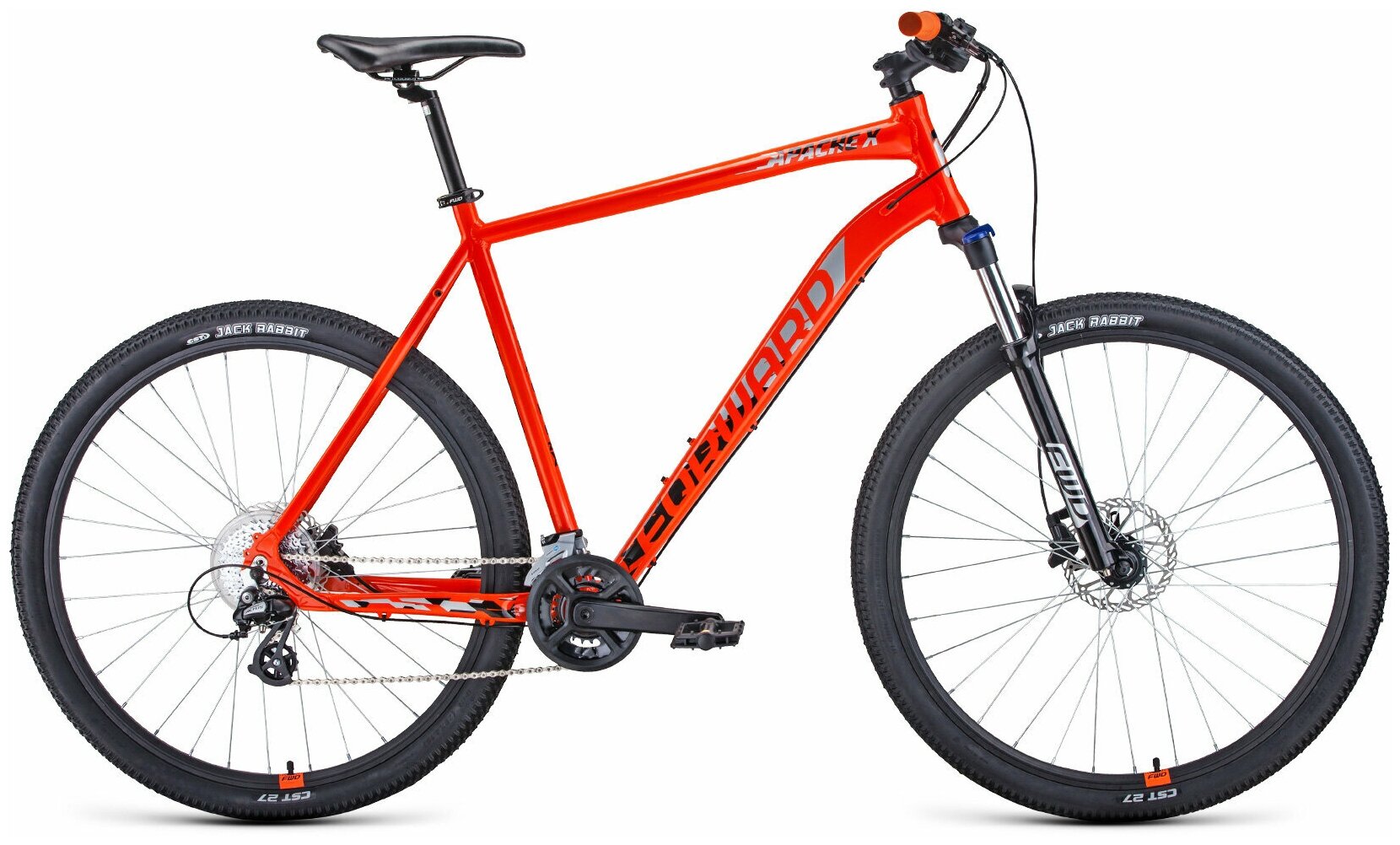 Велосипед FORWARD APACHE 29 X (29" 16 ск. рост 17") 2020-2021, оранжевый/черный, 1BKW1M39D004