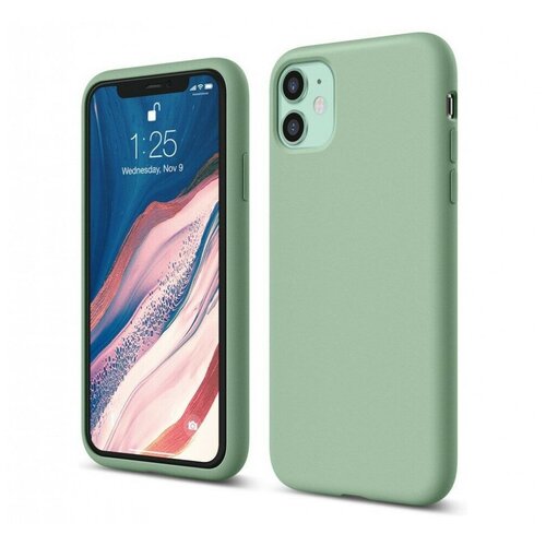 фото Чехол elago premium silicone case для iphone 11, цвет светло-зеленый (es11sc61-pgr)