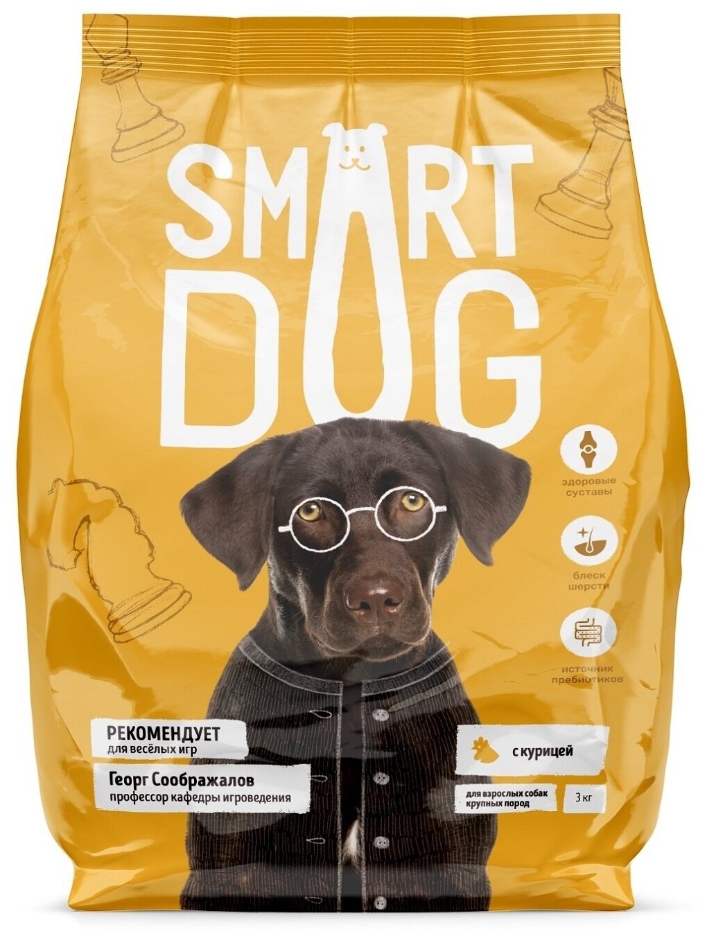 Smart Dog (Смарт дог) Для взрослых собак крупных пород с курицей 18 кг