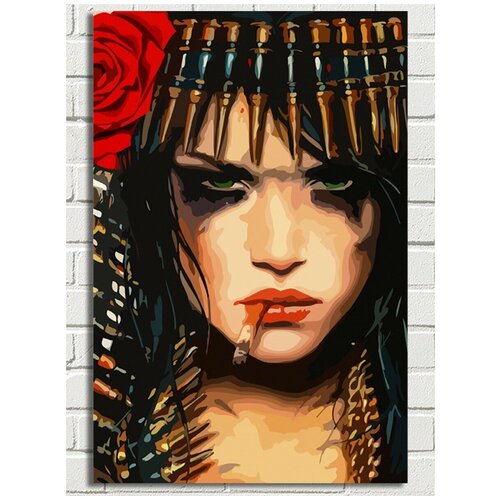Картина по номерам на холсте Красочная девушка (Эзотерика, абстракция, поп арт) - 9054 В 60x40