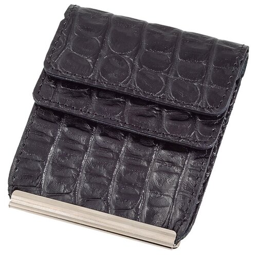 фото Зажим для купюр premier+urb из натуральной кожи, бумагодержатель, компактный кошелек, зажим для денег черный cro-z-28-126