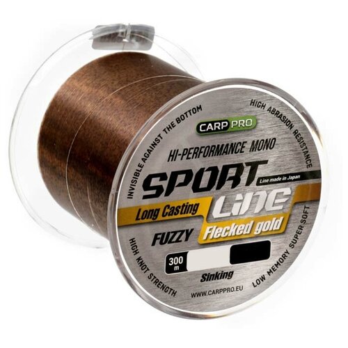 Леска CARP PRO Sport Line Flecked Gold 300м 0,310мм леска climax cult carp line z sport 1000м 6 8кг 0 28мм коричневая