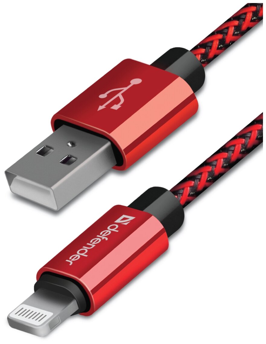  USB 2.0 AM - Lightning(M) (1) 8P 2.1  Defender ACH01-03T PRO