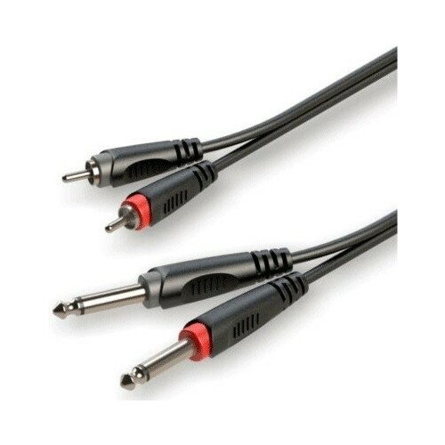 Кабель аудио 2xJack - 2xRCA Roxtone RACC150/6 6.0m кабель аудио 2xjack 2xrca roxtone gptc200 1 5 1 5m