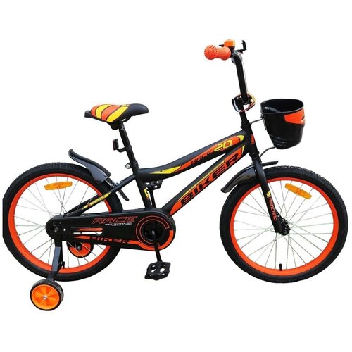 фото Велосипед favorit biker 20 2018 детский черный/оранжевый bik-20or
