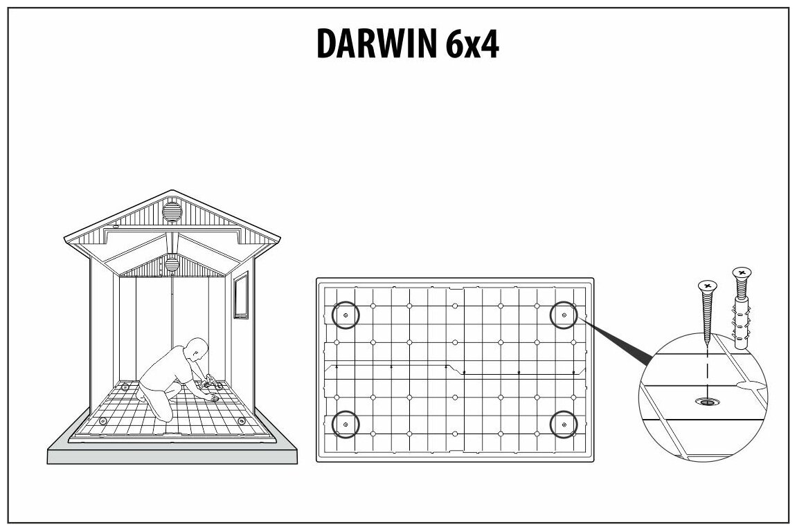 Сарай Дарвин 6х4 (Darwin 6x4), серый - фотография № 14