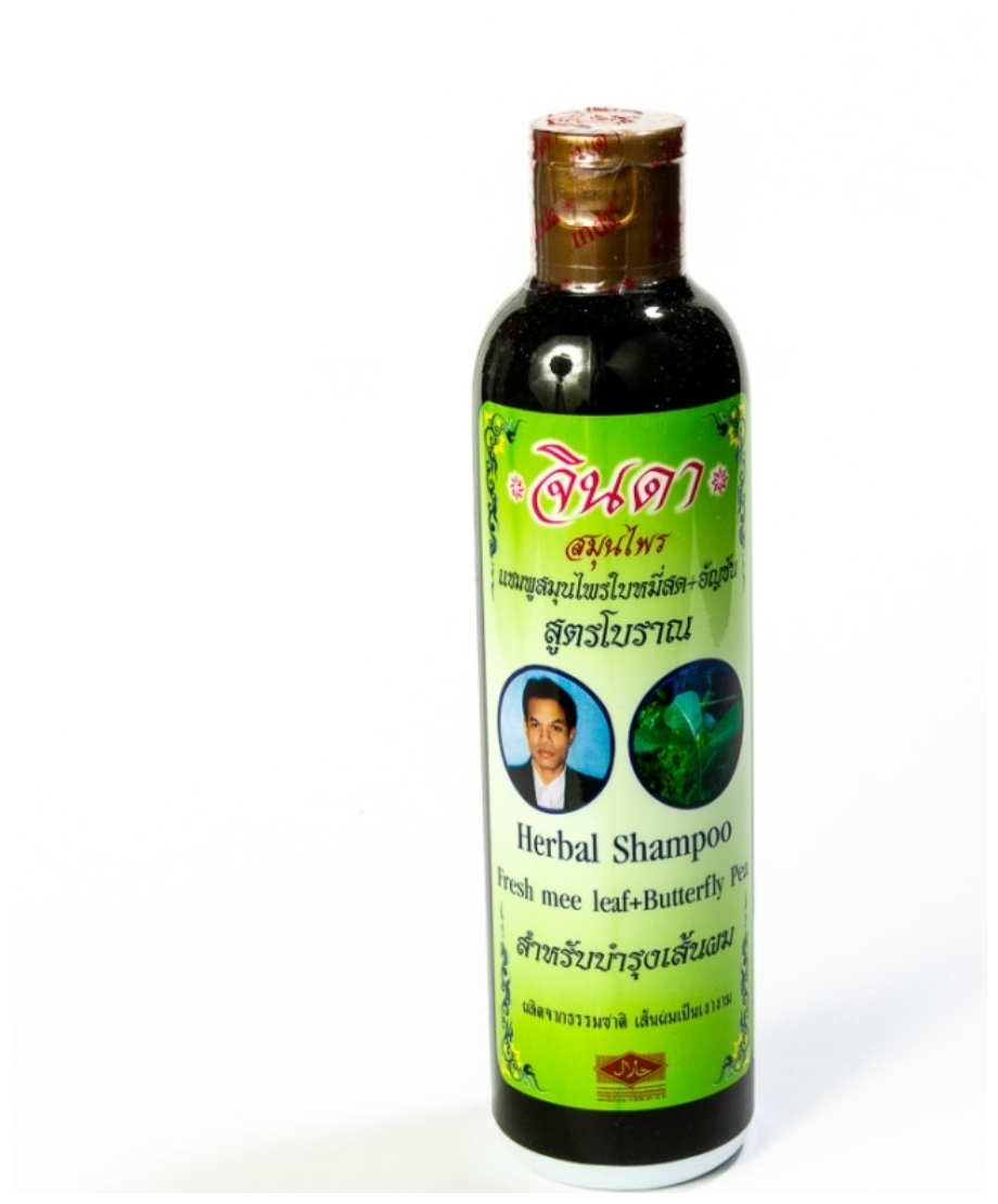Jinda Herbal Shampoo Травяной шампунь от выпадения и для роста волос Джинда, 250 мл, Тайланд
