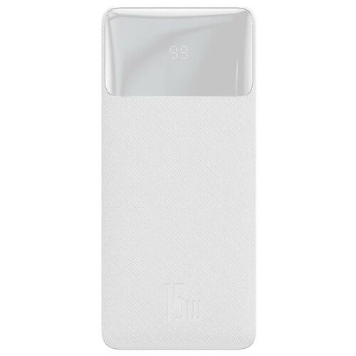 Портативный аккумулятор Baseus Bipow Digital Display Power bank 20000mAh 15W, белый, упаковка: коробка портативный аккумулятор baseus bipow digital display power bank 10000mah черный упаковка коробка