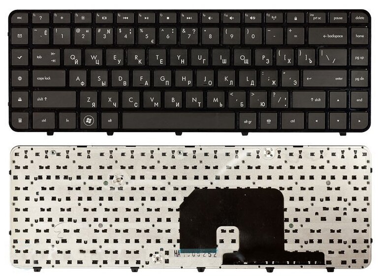 Клавиатура для ноутбука HP Pavilion dv6-3351sf черная с рамкой 1870₽