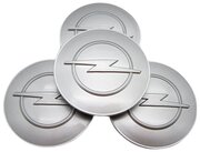 Колпачки заглушки на литые диски КиК Опель серебристый 62/55/10, комплект 4 шт.